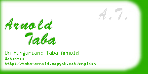 arnold taba business card